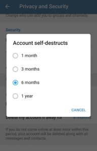 account deletation