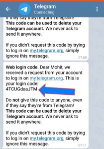 deletation code telegram