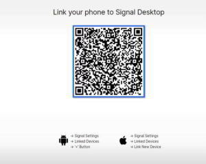 qr code on signal App