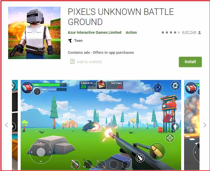 pixel's unknwon battle ground