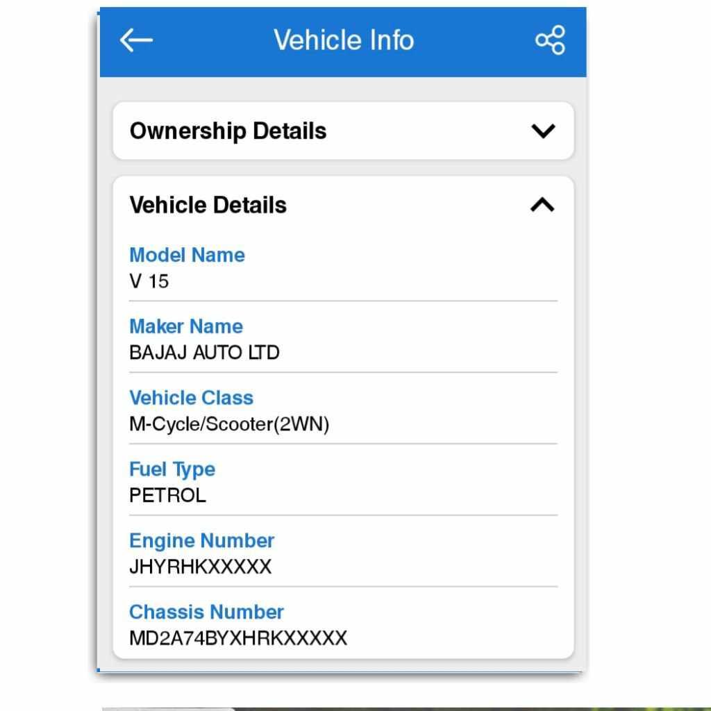 your vehicle details