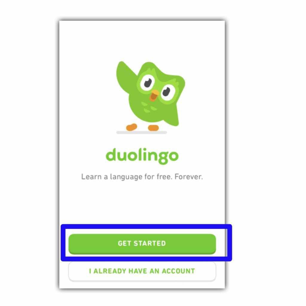 select get started option ~इंग्लिश सीखने के लिए सबसे अच्छा ऐप
